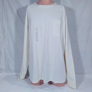 Twitch + Allison Men's Comet Wash Long Sleeve Pocket T-Shirt-Unbleached-NWT